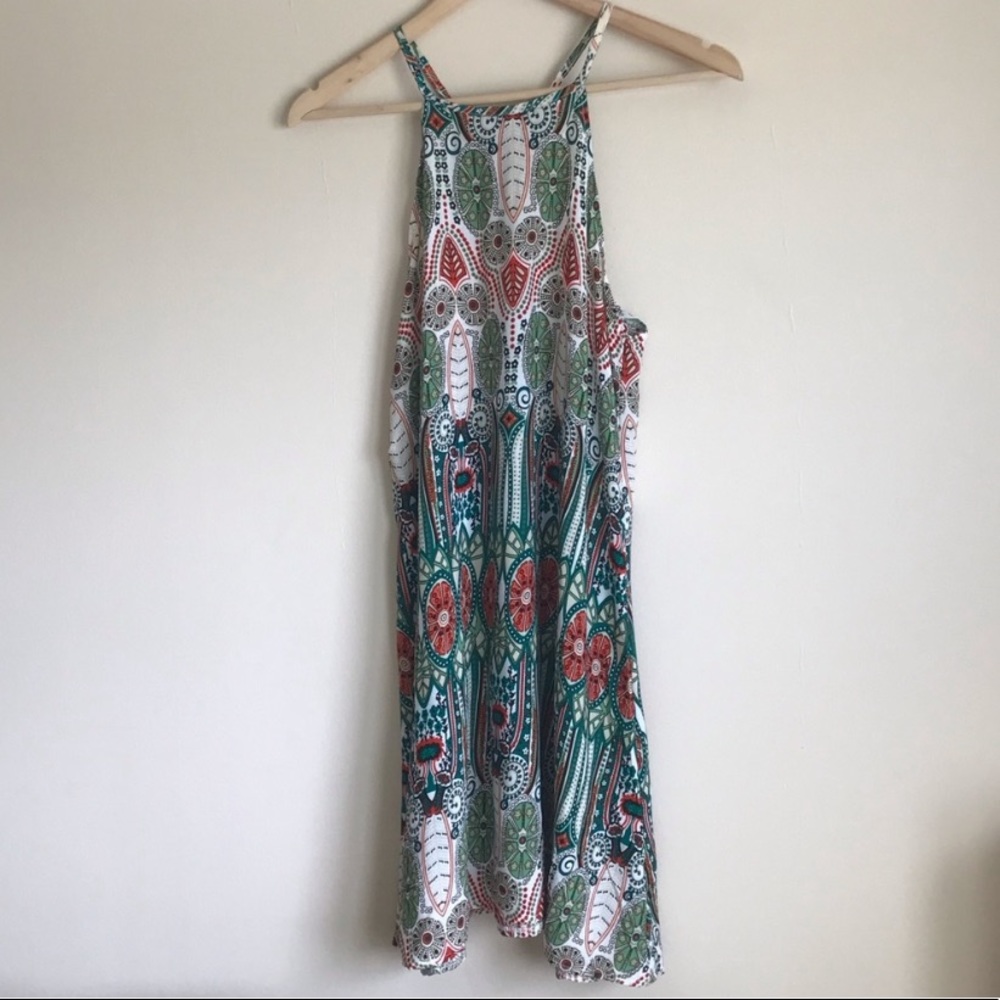 Amy Fashion | Racerback Strap Geo Print Dress
